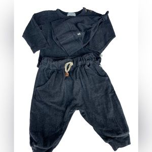 1 +In The Family 12 Months Charcoal Grey matching 3pc set